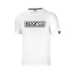Maglia a Maniche Corte Uomo Sparco FRAME Bianco