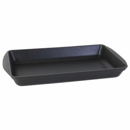 Teglia da Cucina Inde Ferro Fuso Nero 50 x 30 x 6,5 cm (2 Unità)