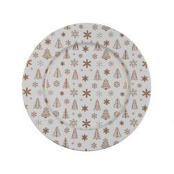 Sotto Piatto Versa Metallo 33 x 1,5 x 33 cm Natale