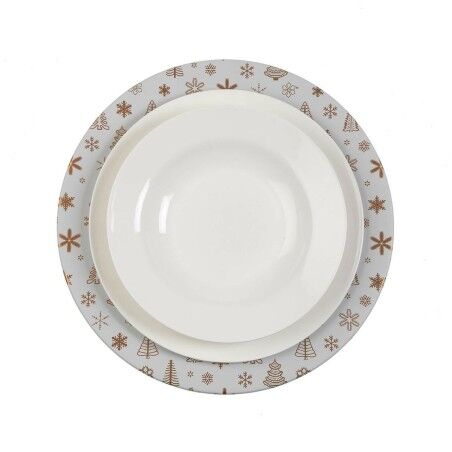 Sotto Piatto Versa Metallo 33 x 1,5 x 33 cm Natale