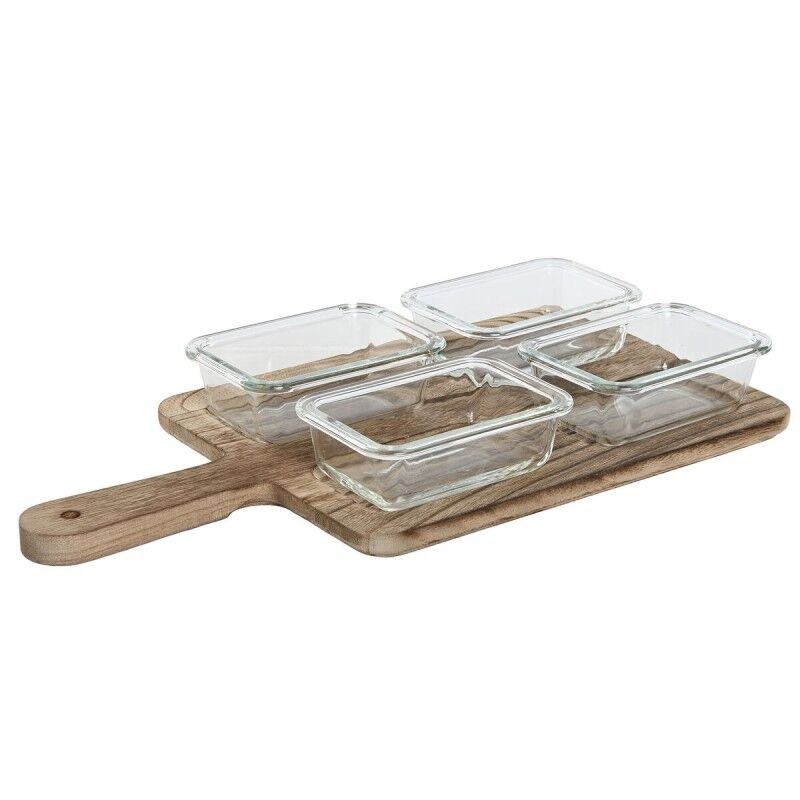 Vassoio per aperitivi Home ESPRIT Naturale 350 ml 39,5 x 20 x 5 cm Vassoio per aperitivi Home ESPRIT Naturale 350 ml 39,5 x 20 x 5 cm