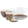 Teiera Home ESPRIT Giallo Rosso Cristallo Porcellana 1 L (4 Unità)
