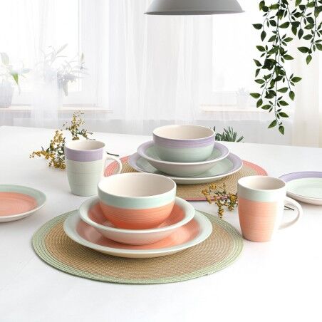 Servizio di Piatti Quid Kaleido Ceramica 18 Pezzi