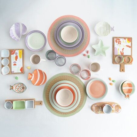 Servizio di Piatti Quid Kaleido Ceramica 18 Pezzi