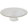 Piatto da pranzo Home ESPRIT Trasparente Dorato Cristallo 29 x 29 x 9,2 cm