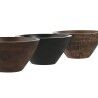 Ciotola per Aperitivi Home ESPRIT Marrone Nero Marrone Chiaro Legno di mango Coloniale 15 x 15 x 8 cm (3 Unità)