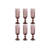 Set di Bicchieri Home ESPRIT Rosa Cristallo 6 x 6 x 18,4 cm (6 Unità)