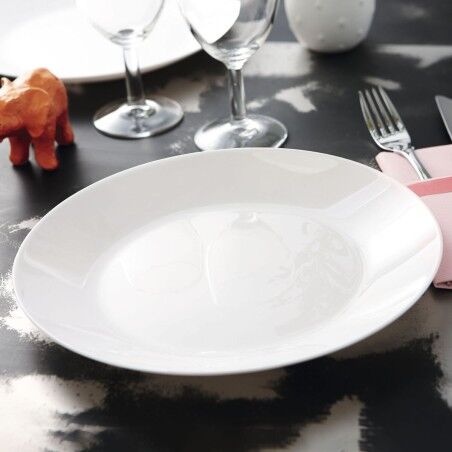 Piatto da pranzo Luminarc Zelie Bianco Vetro Ø 25 cm (12 Unità)