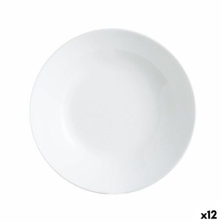 Piatto Fondo Luminarc Zelie Bianco Vetro Ø 20 cm (12 Unità)