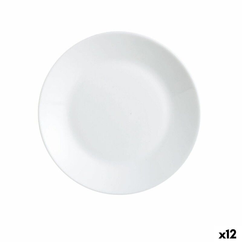 Piatto da Dolce Luminarc Zelie Bianco Vetro Ø 18 cm (12 Unità) Piatto da Dolce Luminarc Zelie Bianco Vetro Ø 18 cm (12 Unità)