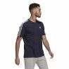 Maglia a Maniche Corte Uomo Essentials 3 bandas Adidas Legend Ink Azzurro Blu scuro