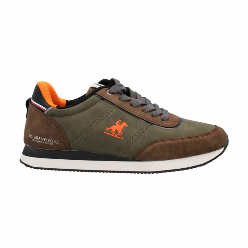 Scarpe da Tennis Casual U.S. Grand Polo Rennes Essential Nbk Oliva Marrone Chiaro Scarpe da Tennis Casual U.S. Grand Polo Rennes Essential Nbk Oliva Marrone Chiaro