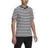 Maglia a Maniche Corte Uomo  Essentials Stripey  Adidas Embroidered Logo Nero