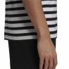 Maglia a Maniche Corte Uomo  Essentials Stripey  Adidas Embroidered Logo Nero
