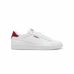 Scarpe da Tennis Casual Uomo Puma Smash 3.0 L Bianco Rosso
