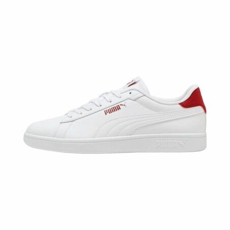 Scarpe da Tennis Casual Uomo Puma Smash 3.0 L Bianco Rosso