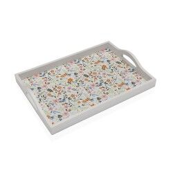 Vassoio Versa Legno MDF 24 x 4,5 x 34 cm Fiori