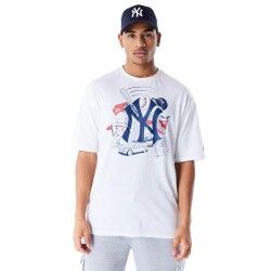Maglia a Maniche Corte Uomo New Era MLB FOOD GRPHC OS New York Yankees Bianco
