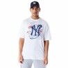 Maglia a Maniche Corte Uomo New Era MLB FOOD GRPHC OS New York Yankees Bianco