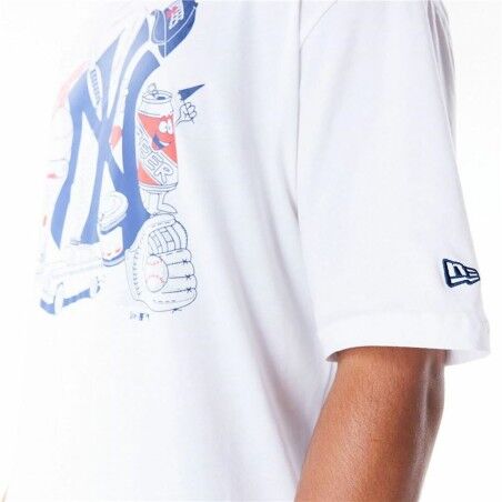 Maglia a Maniche Corte Uomo New Era MLB FOOD GRPHC OS New York Yankees Bianco