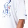 Maglia a Maniche Corte Uomo New Era MLB FOOD GRPHC OS New York Yankees Bianco