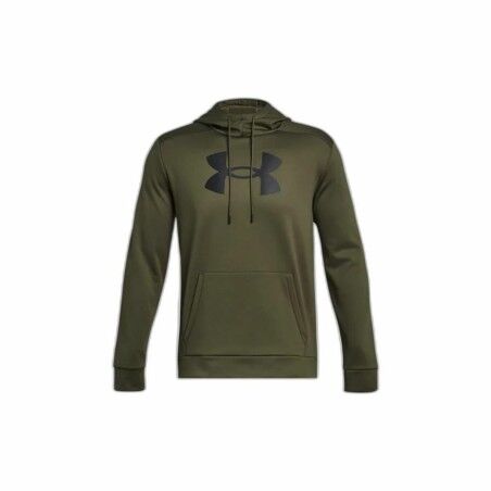 Felpa con Cappuccio Uomo Under Armour Fleece Big Logo Oliva