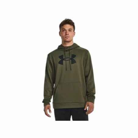 Felpa con Cappuccio Uomo Under Armour Fleece Big Logo Oliva