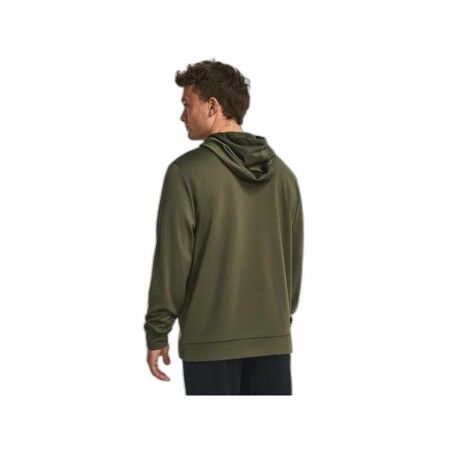 Felpa con Cappuccio Uomo Under Armour Fleece Big Logo Oliva