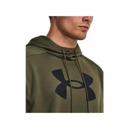 Felpa con Cappuccio Uomo Under Armour Fleece Big Logo Oliva