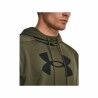 Felpa con Cappuccio Uomo Under Armour Fleece Big Logo Oliva