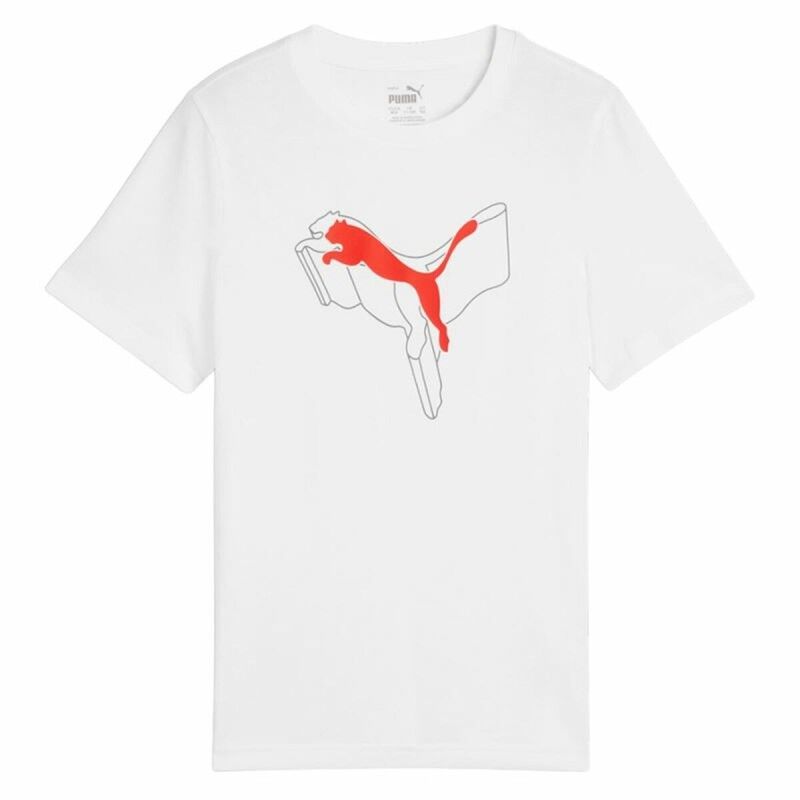 Maglia a Maniche Corte per Bambini Puma Essentials+ Logo Lab Graphic Maglia a Maniche Corte per Bambini Puma Essentials+ Logo Lab Graphic