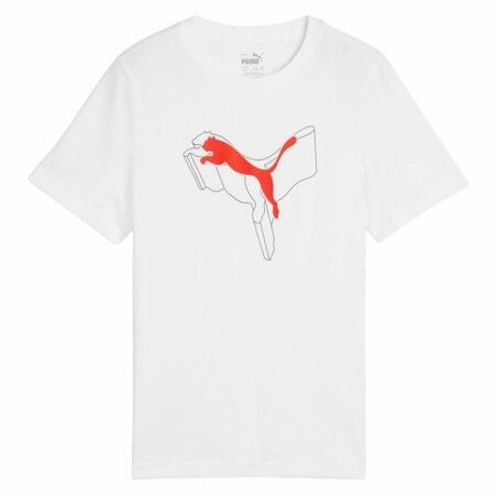 Maglia a Maniche Corte per Bambini Puma Essentials+ Logo Lab Graphic