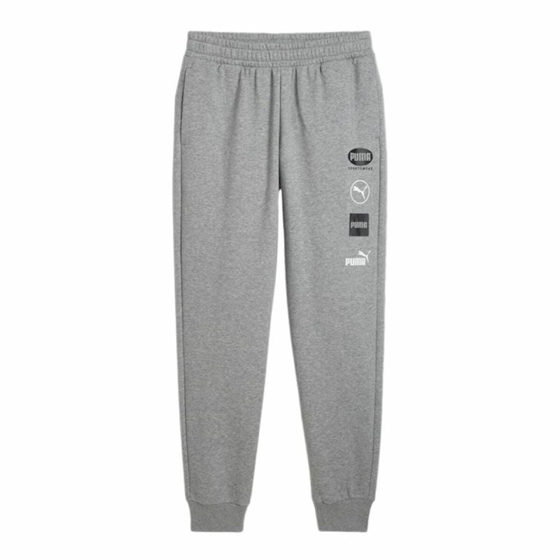 Pantalone di Tuta per Adulti Puma Power Graphic Sweatpants Grigio Uomo