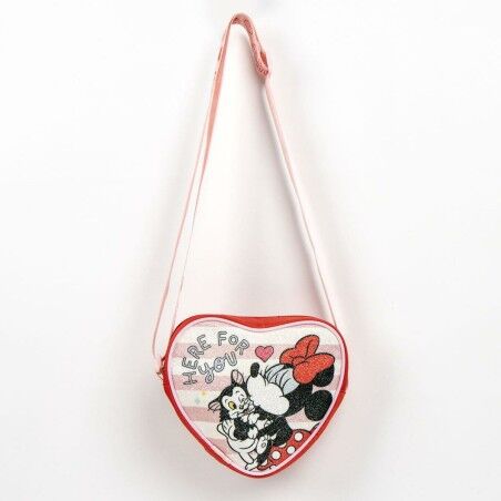 Borsa a Tracolla Minnie Mouse Rosso 15 x 14 x 4 cm