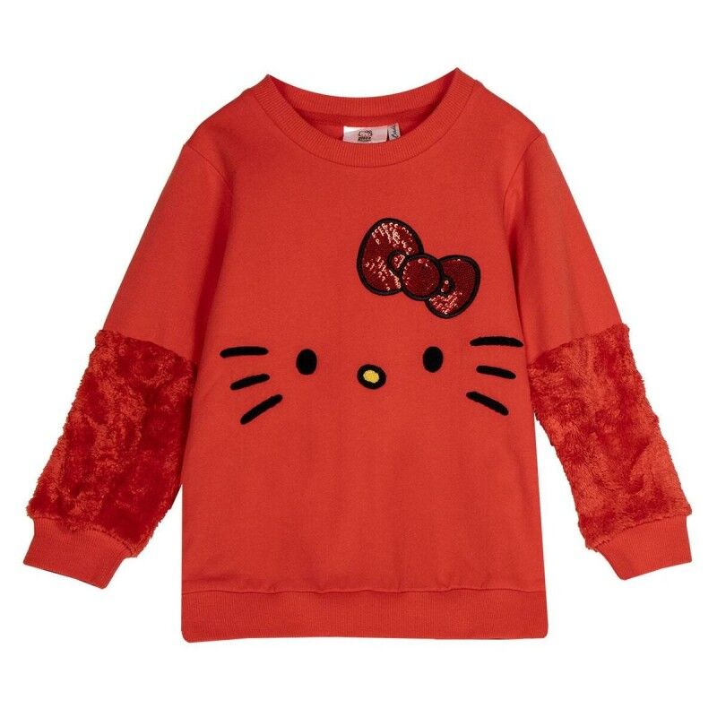 Felpa senza Cappuccio Hello Kitty Rosso