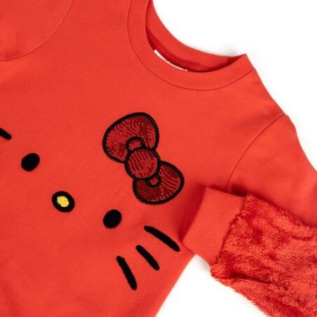 Felpa senza Cappuccio Hello Kitty Rosso