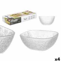 Set di Ciotole Vivalto TP70165IC/BH Trasparente Vetro 20 x 20 x 8 cm 10,3 x 10,3 x 5,5 cm (4 Unità)