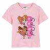 Maglia a Maniche Corte per Bambini The Paw Patrol Bianco Rosa