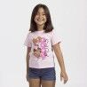 Maglia a Maniche Corte per Bambini The Paw Patrol Bianco Rosa