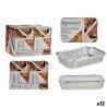 Set di vassoi per Alimenti Kinvara 82176 Argentato Alluminio 2,3 L 21 x 6 x 30,5 cm (12 Unità)