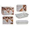 Set di vassoi per Alimenti Kinvara 82176 Argentato Alluminio 2,3 L 21 x 6 x 30,5 cm (12 Unità)