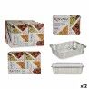Set di vassoi per Alimenti Kinvara 16161 Argentato Alluminio 2 L 25,5 x 6,8 x 19 cm (12 Unità)