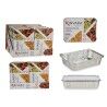 Set di vassoi per Alimenti Kinvara 16161 Argentato Alluminio 2 L 25,5 x 6,8 x 19 cm (12 Unità)