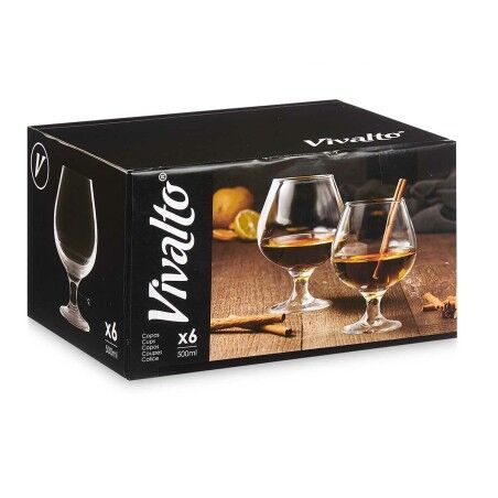 Calice Vivalto R3708/BHZ6 Trasparente Vetro 500 ml 10 x 15 x 10 cm (6 Unità)