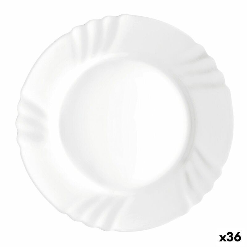 Piatto da pranzo Bormioli Rocco Ebro Bianco Vetro (36 Unità)