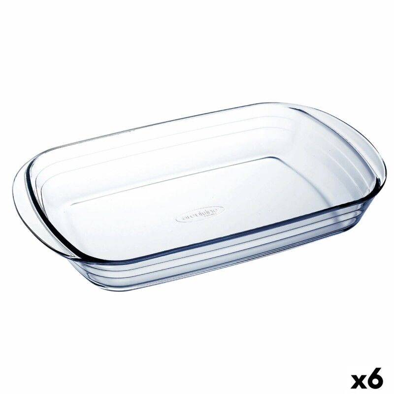 Pirofila da Forno Ô Cuisine Ocuisine Vidrio Trasparente Vetro Rettangolare 35 x 22 x 6 cm (6 Unità) Pirofila da Forno Ô Cuisine Ocuisine Vidrio Trasparente Vetro Rettangolare 35 x 22 x 6 cm (6 Unità)