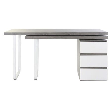 Scrivania DKD Home Decor Naturale Grigio Metallo MDF (150 x 120 x 75 cm)