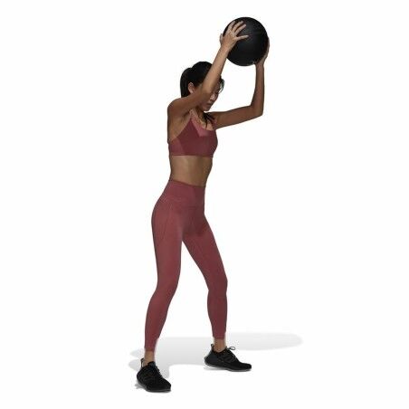 Leggings Sportivo da Donna Adidas  Studio 7/8  Marrone