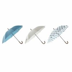 Ombrelli DKD Home Decor Azzurro Bianco 3 Pezzi