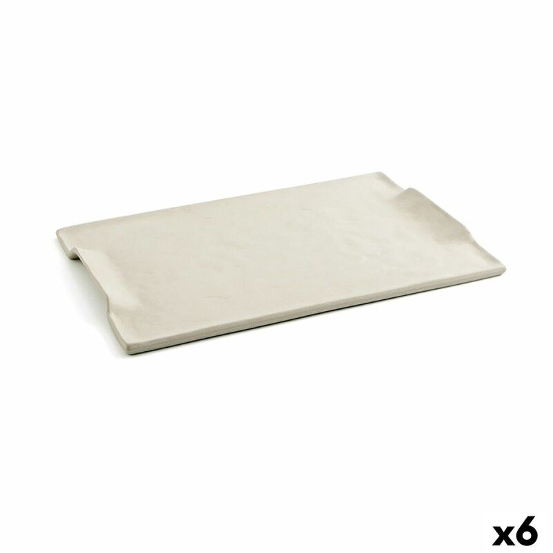 Vassoio per aperitivi Quid Mineral Gres Beige Ceramica 35 x 23 cm (6 Unità) Vassoio per aperitivi Quid Mineral Gres Beige Ceramica 35 x 23 cm (6 Unità)